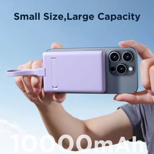 Kup Powerbank Joyroom JR-PBM01 MagSafe 10000mAh 20W s podstavcem + kabel Lightning / USB-C fialový - JYR1005 - {ean13} - Sklep Home Screen