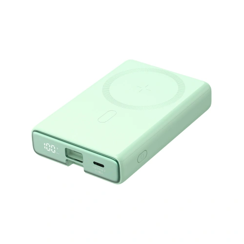 Kup Powerbank Joyroom JR-PBM01 MagSafe 10000mAh 20W z podstawką + kabel Lightning / USB-C zielony - JYR1006 - {ean13} - Sklep Home Screen