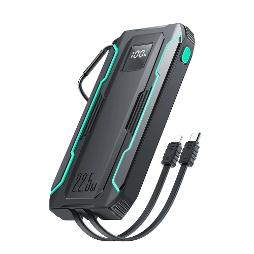Kup Powerbank Joyroom JR-L017 10000mAh 22.5W cu cabluri integrate USB-C, Lightning negru - JYR1007 - {ean13} - Sklep Home Screen