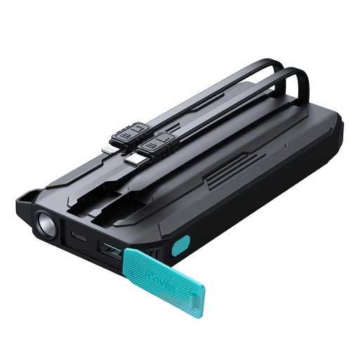 Kup Powerbank Joyroom JR-L017 10000mAh 22.5W cu cabluri integrate USB-C, Lightning negru - JYR1007 - {ean13} - Sklep Home Screen