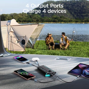 Kup Powerbank Joyroom JR-L017 10000mAh 22.5W z wbudowanymi kablami USB-C, Lightning czarny - JYR1007 - {ean13} - Sklep Home Screen
