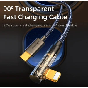 Kup Kabel kątowy Joyroom S-CL020A6 Lightning / USB-C 20W 1.2m niebieski - JYR1008 - {ean13} - Sklep Home Screen