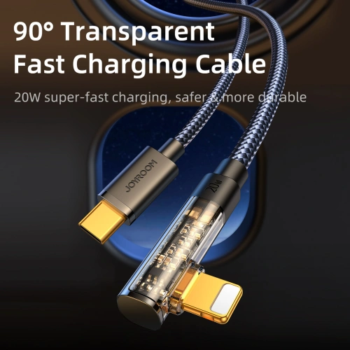 Kup Cablu unghiular Joyroom S-CL020A6 Lightning / USB-C 20W 1.2m albastru - JYR1008 - {ean13} - Sklep Home Screen