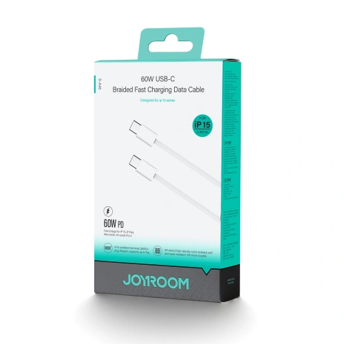 Kup Kabel Joyroom S-A45 Ben Series USB-C / USB-C 60W 1m bílý - JYR1009 - {ean13} - Sklep Home Screen