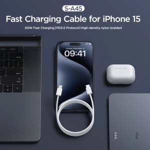 Kup Kabel Joyroom S-A45 Ben Series USB-C / USB-C 60W 1m bílý - JYR1009 - {ean13} - Sklep Home Screen