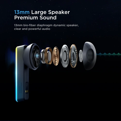 Buy Joyroom JR-TC1 IceLens Series LED TWS wireless headphones black - JYR1012 - {ean13} - Home Screen Store Europe