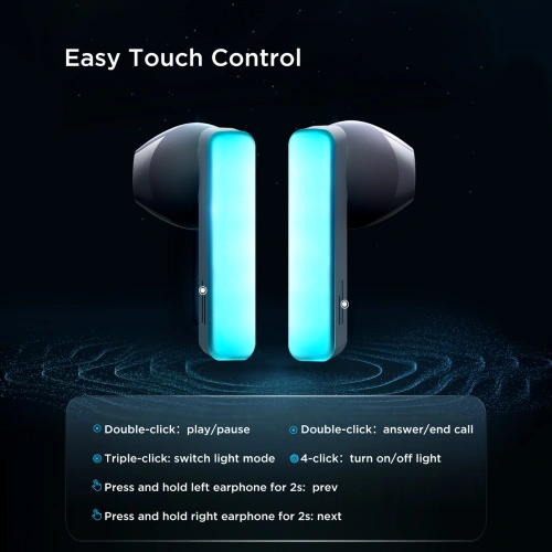 Buy Joyroom JR-TC1 IceLens Series LED TWS wireless headphones black - JYR1012 - {ean13} - Home Screen Store Europe