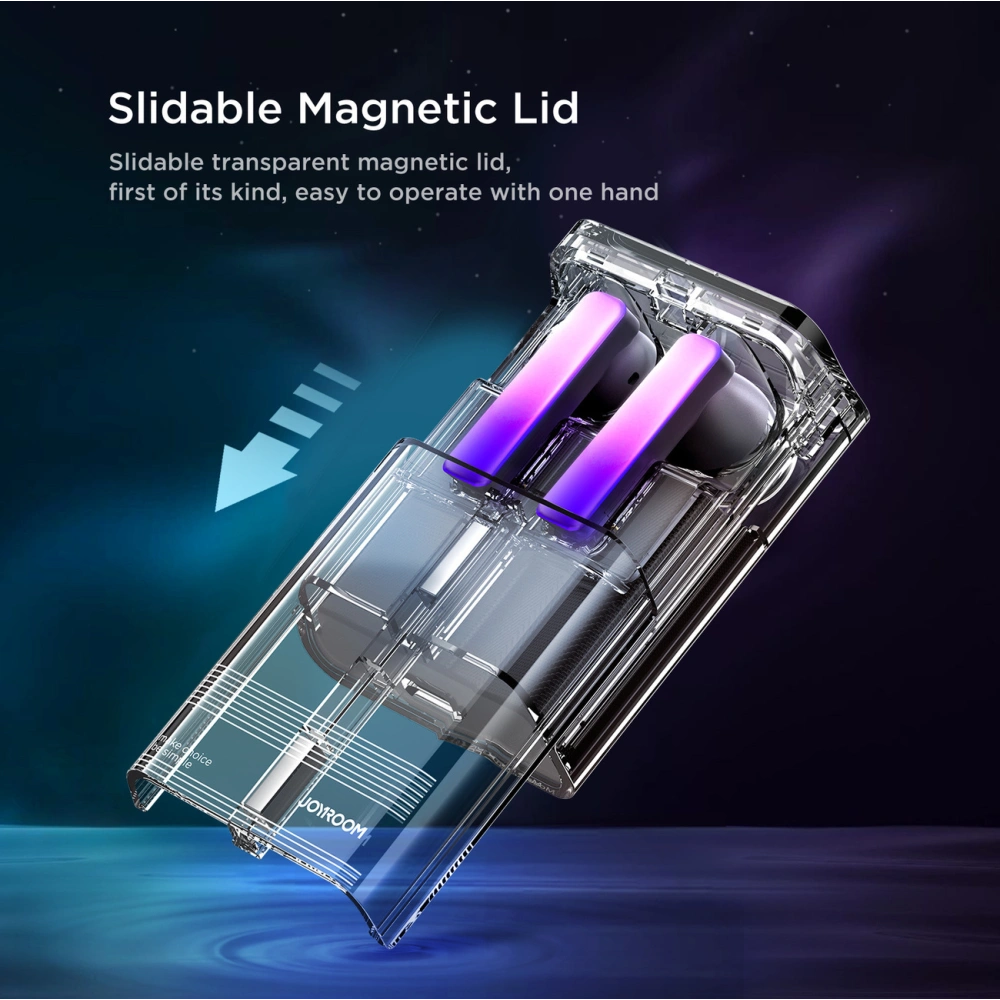 Słuchawki bezprzewodowe douszne TWS Joyroom JR-TC1 IceLens Series LED białe