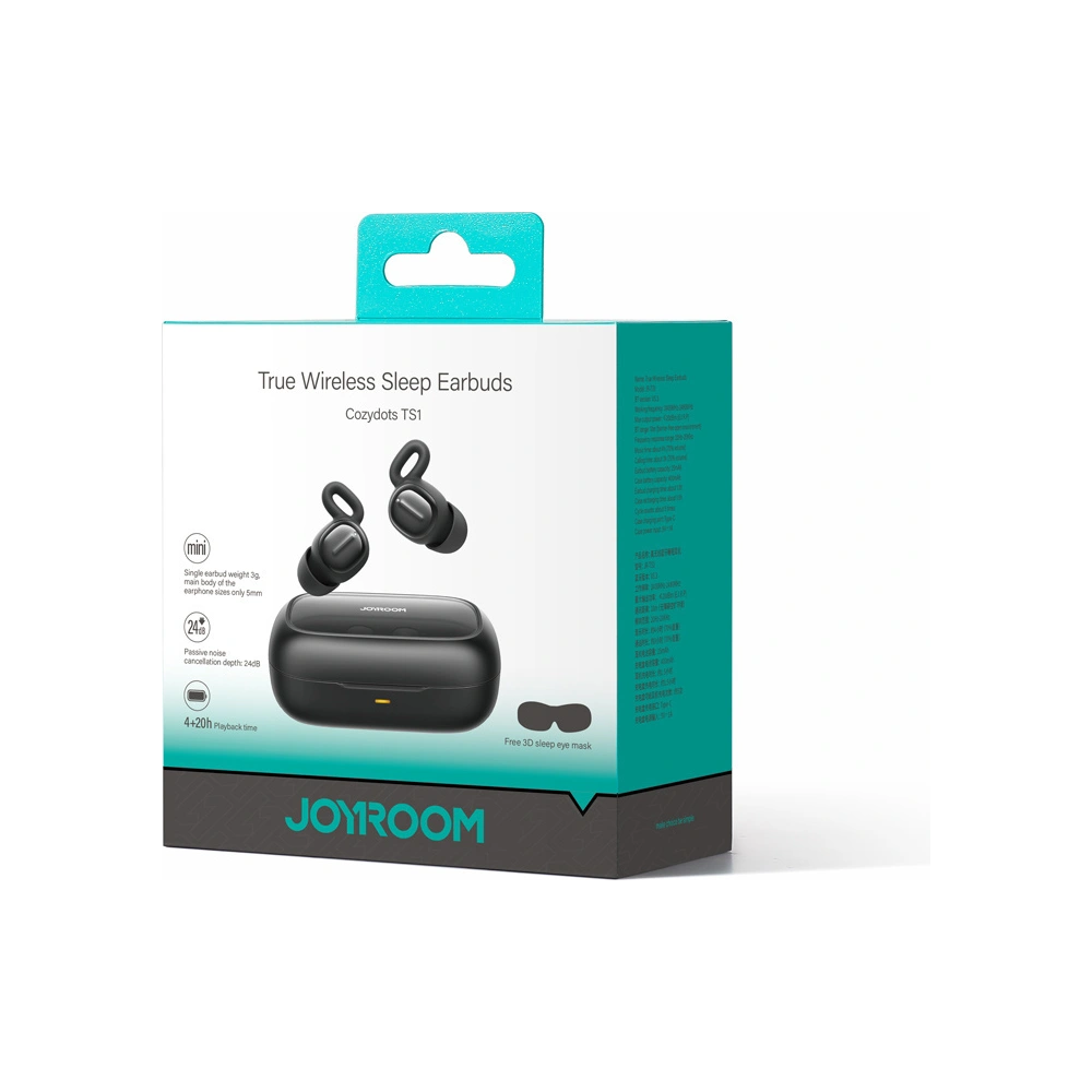 Słuchawki bezprzewodowe dokanałowe TWS Joyroom JR-TS1 Cozydots Series Bluetooth 5.3 ENC czarne