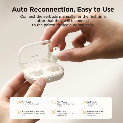 Kup Kabellose In-Ear TWS Joyroom JR-TS1 Cozydots Series Bluetooth 5.3 ENC in Weiß - JYR1016 - {ean13} - Sklep Home Screen