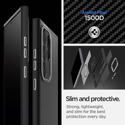 Kup Etui Spigen Enzo Aramid Samsung Galaxy S24 Ultra Matná černá - SPN3388 - {ean13} - Sklep Home Screen