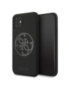 Etui Guess GUHCN61LS4GBK Apple iPhone 11 černé/hard case silikonové 4G Tone On Tone