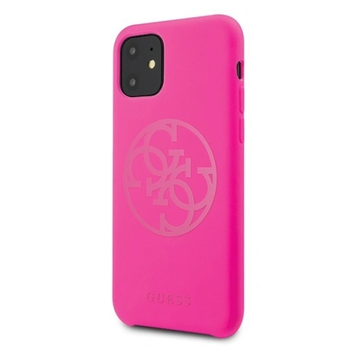 Kup Etui Guess GUHCN61LS4GFU Apple iPhone 11 fuchsie/fuchsie tvrdý kryt silikonový 4G Tone On Tone - GUE215FKS - {ean13} - Sklep Home Screen