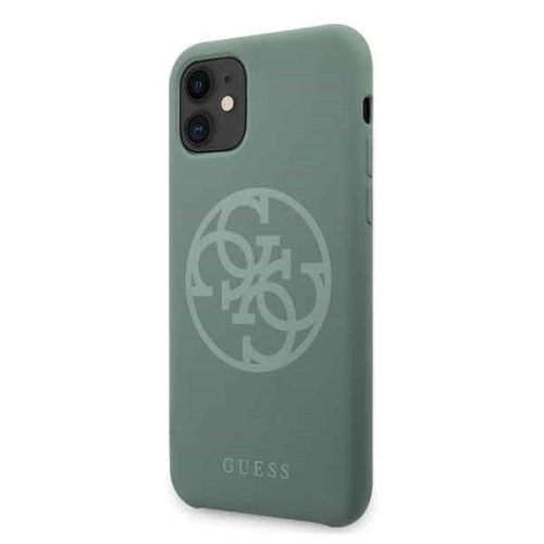 Kup Guess Apple Case GUHCN61LS4GKA iPhone 11 khaki Hartschalenetui Silikon 4G Tone On Tone - GUE216KHA - {ean13} - Sklep Home Screen