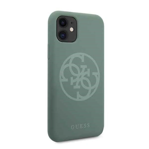 Kup Guess Apple Case GUHCN61LS4GKA iPhone 11 khaki Hartschalenetui Silikon 4G Tone On Tone - GUE216KHA - {ean13} - Sklep Home Screen