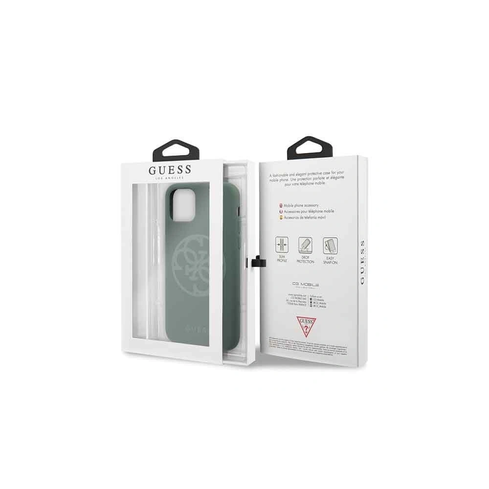 Etui Guess GUHCN61LS4GKA Apple iPhone 11 khaki hard case Silicone 4G Tone On Tone