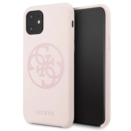 Kup Etui Guess GUHCN61LS4GLP Apple iPhone 11 világos rózsaszín hard case Szilikon 4G Tone On Tone - GUE217PNK - {ean13} - Sklep Home Screen