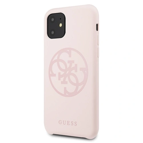 Kup Etui Guess GUHCN61LS4GLP Apple iPhone 11 roz light pink/jasnorozowy hard case Silicon 4G Tone On Tone - GUE217PNK - {ean13} - Sklep Home Screen