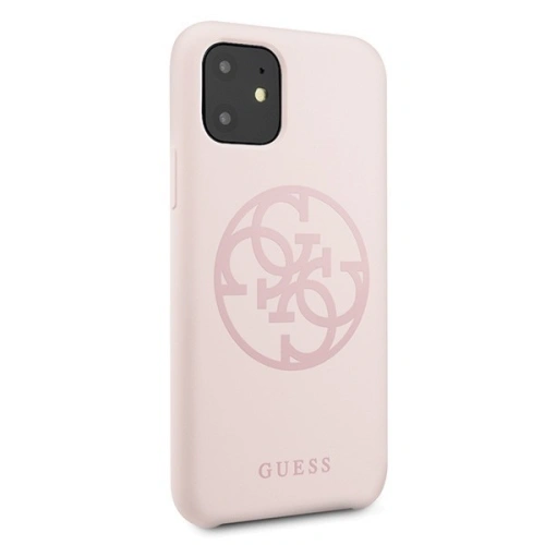 Kup Etui Guess GUHCN61LS4GLP Apple iPhone 11 roz light pink/jasnorozowy hard case Silicon 4G Tone On Tone - GUE217PNK - {ean13} - Sklep Home Screen