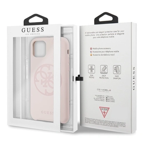 Kup Etui Guess GUHCN61LS4GLP Apple iPhone 11 világos rózsaszín hard case Szilikon 4G Tone On Tone - GUE217PNK - {ean13} - Sklep Home Screen