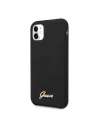 Kup Etui Guess GUHCN61LSLMGBK Apple iPhone 11 black/czarny hard case Silicone Vintage Gold Logo - GUE218BLK - {ean13} - Sklep Home Screen