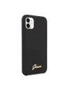 Kup Etui Guess GUHCN61LSLMGBK Apple iPhone 11 black/czarny hard case Silicone Vintage Gold Logo - GUE218BLK - {ean13} - Sklep Home Screen