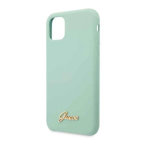 Buy Guess GUHCN61LSLMGG iPhone 11 green hard case Silicone Vintage Gold Logo - GUE219GRN - {ean13} - Home Screen Store Europe