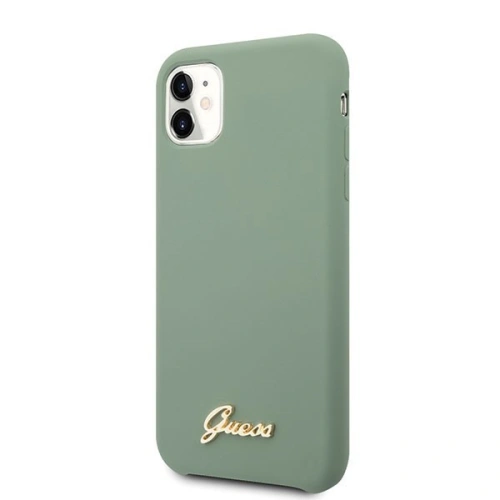 Kup Etui Guess GUHCN61LSLMGKA Apple iPhone 11 khaki tvrdý kryt silikonový Vintage Gold Logo - GUE220KHA - {ean13} - Sklep Home Screen