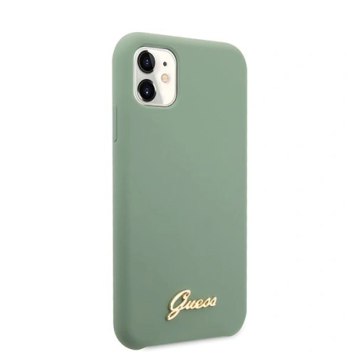 Kup Etui Guess GUHCN61LSLMGKA Apple iPhone 11 khaki tvrdý kryt silikonový Vintage Gold Logo - GUE220KHA - {ean13} - Sklep Home Screen