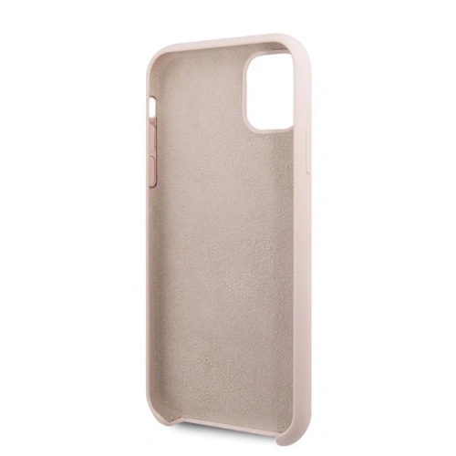 Kup Etui Guess GUHCN61LSLMGLP Apple iPhone 11 roz hard case din silicon vintage cu logo auriu - GUE221PNK - {ean13} - Sklep Home Screen