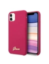 Buy Guess GUHCN61LSLMGRE iPhone 11 burgundy hard case Silicone Vintage Gold Logo - GUE222RED - {ean13} - Home Screen Store Europe
