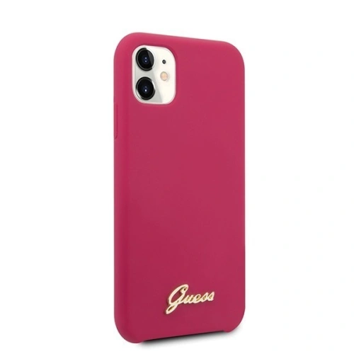Kup Etui Guess GUHCN61LSLMGRE Apple iPhone 11 roșu/burgundă husă dură Silicone Vintage Gold Logo - GUE222RED - {ean13} - Sklep Home Screen