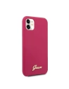 Buy Guess GUHCN61LSLMGRE iPhone 11 burgundy hard case Silicone Vintage Gold Logo - GUE222RED - {ean13} - Home Screen Store Europe