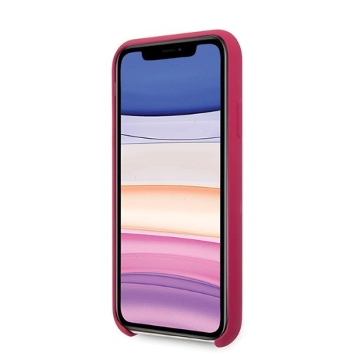 Kup Etui Guess GUHCN61LSLMGRE Apple iPhone 11 roșu/burgundă husă dură Silicone Vintage Gold Logo - GUE222RED - {ean13} - Sklep Home Screen
