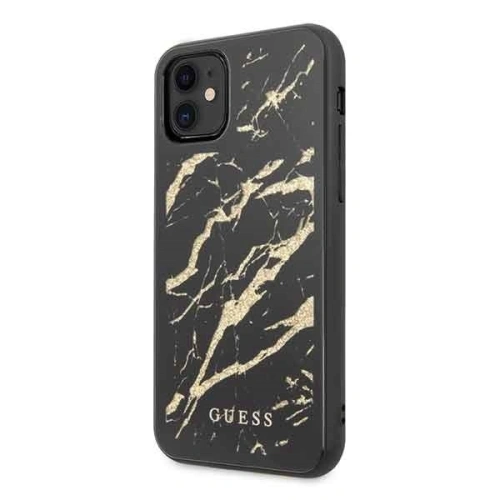 Kup Etui Guess GUHCN61MGGBK Apple iPhone 11 černé/black hard case Glitter Marble Glass - GUE223BLK - {ean13} - Sklep Home Screen