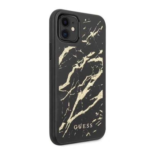 Kup Etui Guess GUHCN61MGGBK Apple iPhone 11 černé/black hard case Glitter Marble Glass - GUE223BLK - {ean13} - Sklep Home Screen