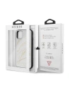 Kup Etui Guess GUHCN61MGGWH Apple iPhone 11 biały/white hard case Glitter Marble Glass - GUE224WHT - {ean13} - Sklep Home Screen