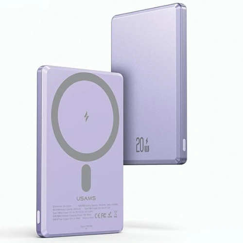 Kup USAMS US-CD220 5000mAh 20W Gyors Töltés Vezeték nélküli Powerbank lila/purple - USA1089 - {ean13} - Sklep Home Screen