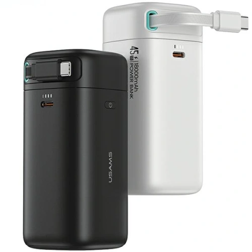 Kup Powerbank USAMS US-CD216 18000mAh PD 45W Fast Charge XMF Series + kabel USB-C biały/white - USA1090 - {ean13} - Sklep Home Screen