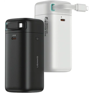 Kup Powerbank USAMS US-CD217 18000mAh PD 45W Fast Charge XMF Series + kabel Lightning biały/white - USA1092 - {ean13} - Sklep Home Screen