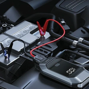 Startovací zařízení USAMS US-ZB284 pro auto s powerbankou a funkcí svítilny černé/barva černá