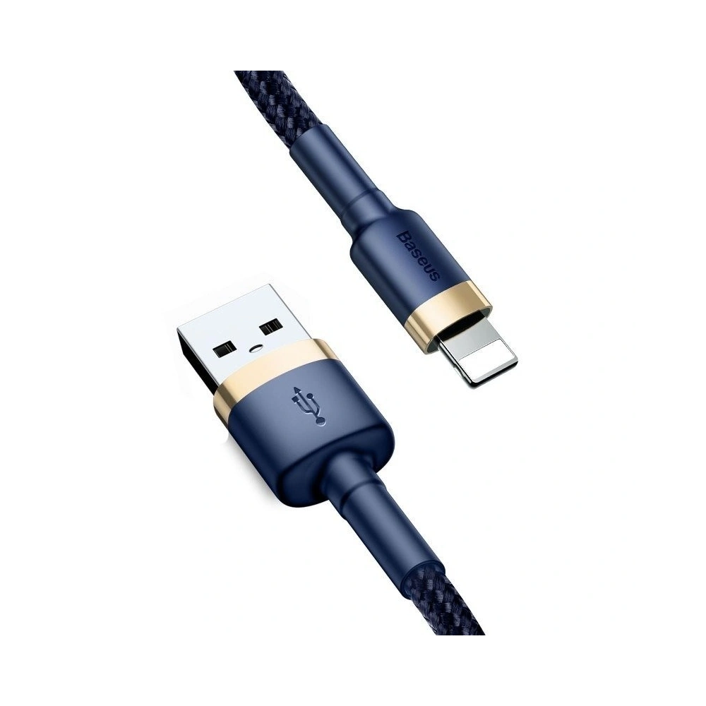 Kabel USB Lightning  Baseus Cafule 2.4A 1m (złoto-granatowy)