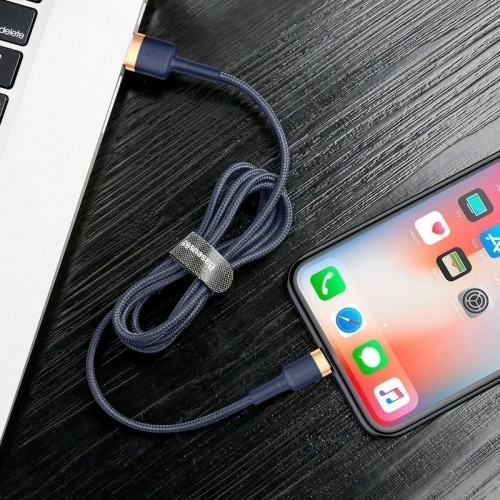Kup Baseus USB Lightning Kabel Cafule 1.5A 2m (gold und marineblau) - BSU649GLDBLU - {ean13} - Sklep Home Screen