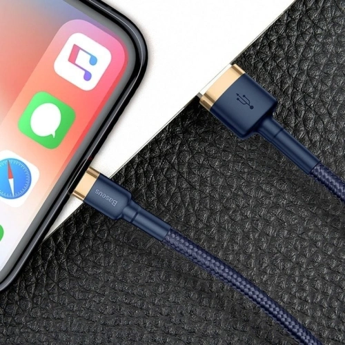 Kup Baseus USB Lightning Kabel Cafule 1.5A 2m (gold und marineblau) - BSU649GLDBLU - {ean13} - Sklep Home Screen