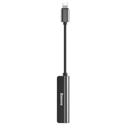 Kup Adaptér Audio Baseus L52 Lightning na Mini Jack 3.5mm a 2x Lightning (černý) - BSU650BLK - {ean13} - Sklep Home Screen