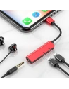 Kup Audio adapter Baseus L52 Lightning Mini Jack 3.5mm és 2x Lightning (piros) - BSU651RED - {ean13} - Sklep Home Screen