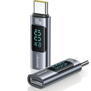 Kup Adapter USAMS US-SJ682 AU18 USB-C / USB-C Digitalanzeige 100W Stahl/Aluminium - USA1095 - {ean13} - Sklep Home Screen
