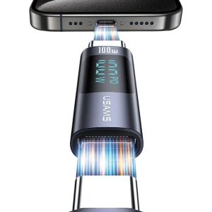 Kup Adapter USAMS US-SJ682 AU18 USB-C / USB-C Digitalanzeige 100W Stahl/Aluminium - USA1095 - {ean13} - Sklep Home Screen