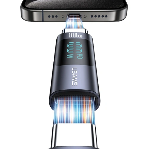 Kup Adapter USAMS US-SJ682 AU18 USB-C / USB-C Digital Display 100W stalowy/aluminium - USA1095 - {ean13} - Sklep Home Screen