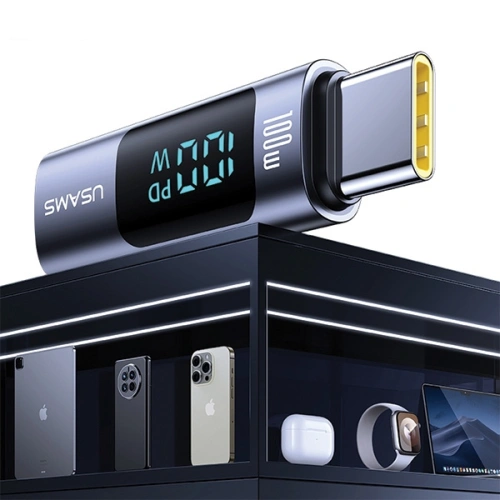 Kup Adapter USAMS US-SJ682 AU18 USB-C / USB-C Digital Display 100W stalowy/aluminium - USA1095 - {ean13} - Sklep Home Screen